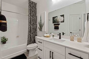 Oversized-garden tub in select homes